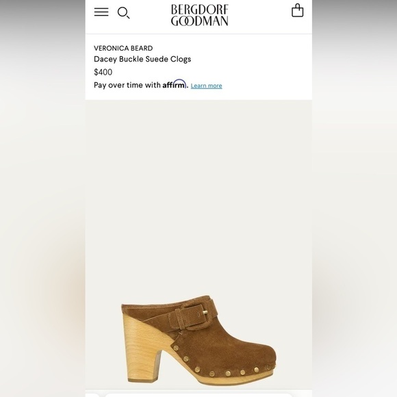 Veronica Beard Dacey Suede clog slip on mule 10.5 - Picture 4 of 6